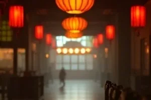 回声归档封面，声波图形与空镜走廊